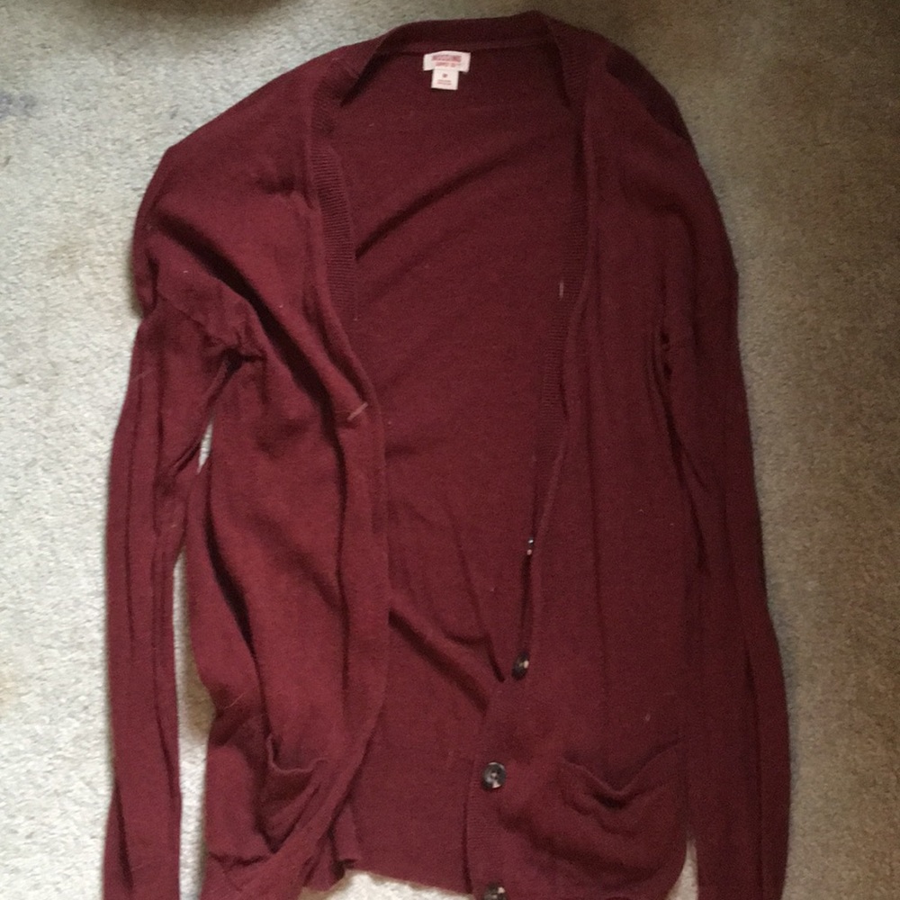 Burgundy Mossimo Cardigan